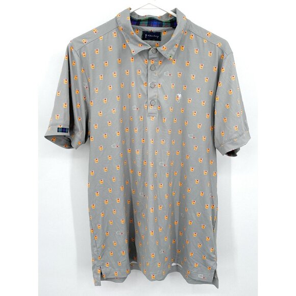 William Murray Other - William Murray Polo Shirt Men's M Gray Cocktails Drinks Stretch Golf